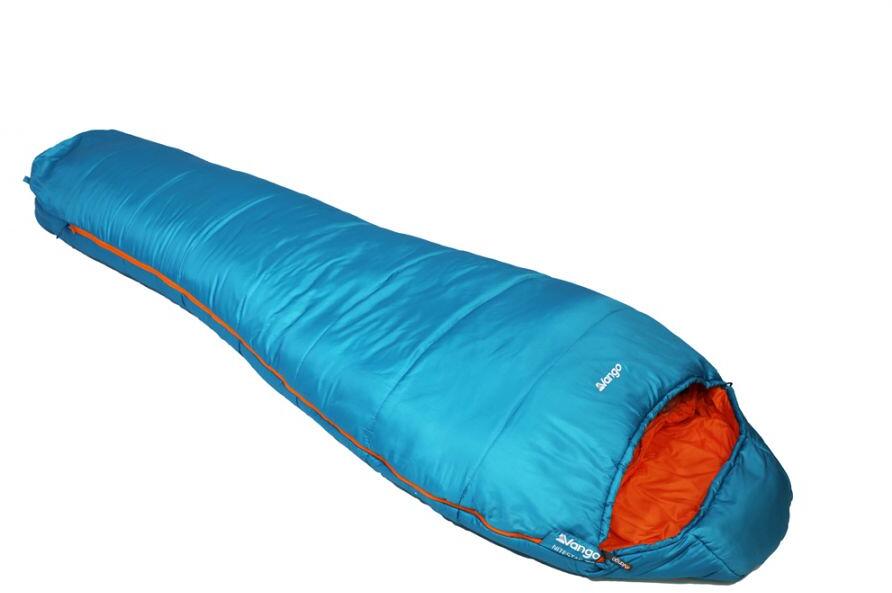 Mumiesovepose Nitestar Alpha 150 2-3 sesonger 1,3 kg blå forfra