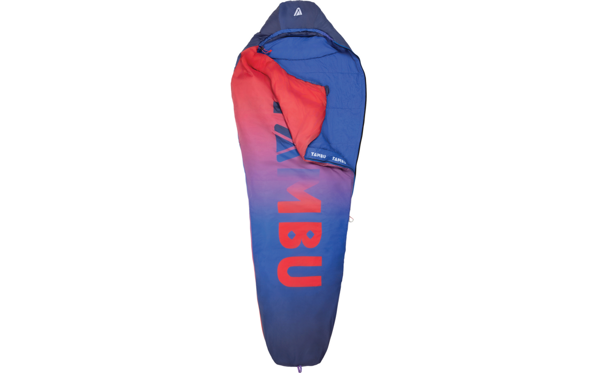 Mumiesovepose Sangu 600 sommer resirkulert polyester 205 cm - Tambu, detalj av YKK-glidelås