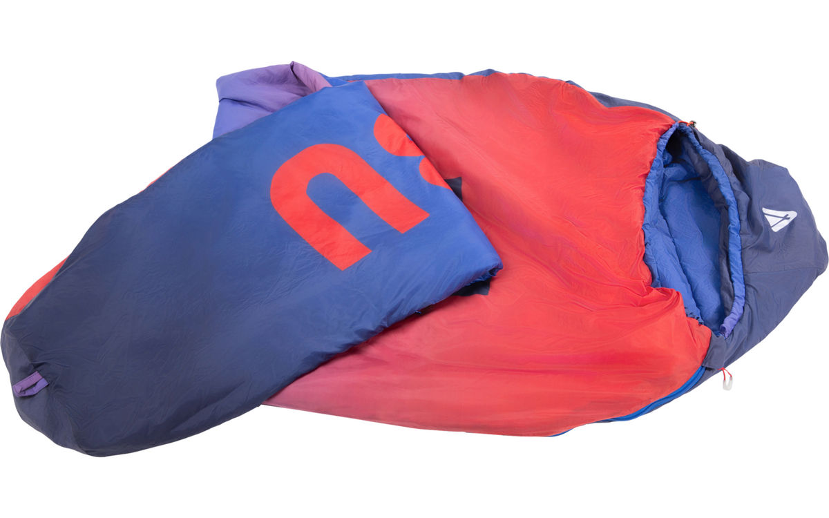 Mumiesovepose Sangu 600 sommer resirkulert polyester 205 cm - Tambu, innerfôr og innerlomme