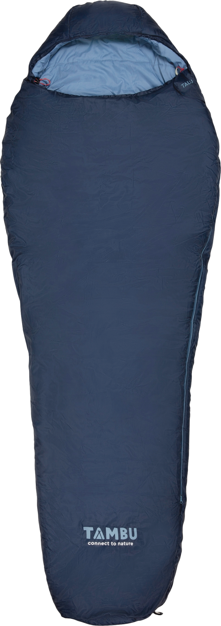Mumiesovepose Talu 3-sesongs polyester 230 cm 1,5 kg - Tambu sett forfra i full lengde