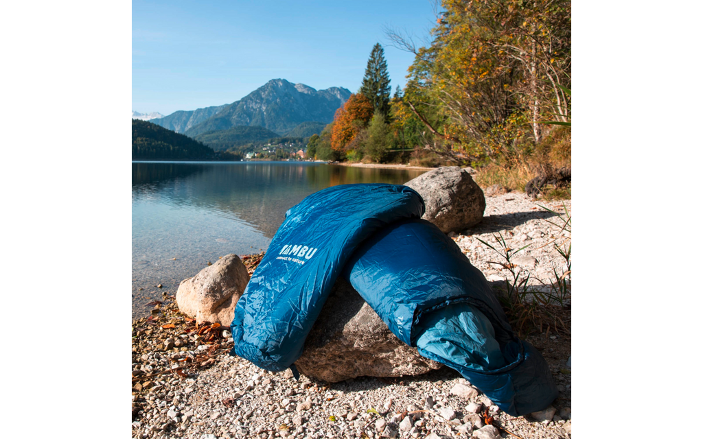 Mumiesovepose Talu 3-sesongs polyester 230 cm 1,5 kg - Tambu i bruk i telt