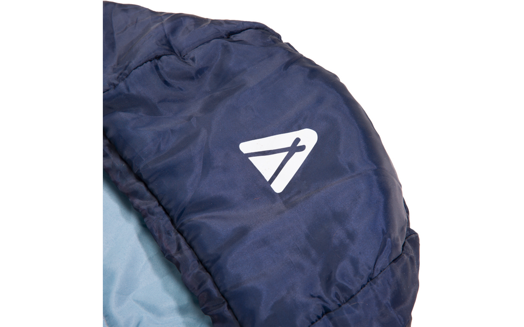 Mumiesovepose Talu 3-sesongs polyester 230 cm 1,5 kg - Tambu, detalj av varmekragen