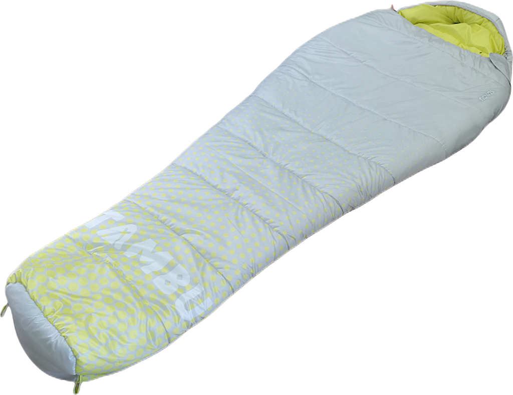 Mumiesovepose Tongi 750M sommer polyester 205x80 cm 0,75 kg - Tambu sett forfra, utbrettet