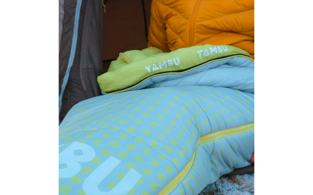 Fotende på Mumiesovepose Tongi 750M sommer polyester 205x80 cm 0,75 kg - Tambu