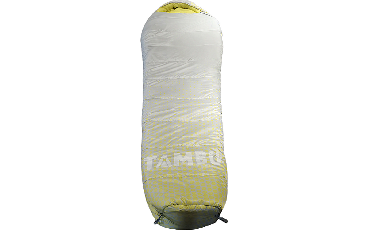 Mumiesovepose Tongi 750M sommer polyester 205x80 cm 0,75 kg - Tambu sett fra siden