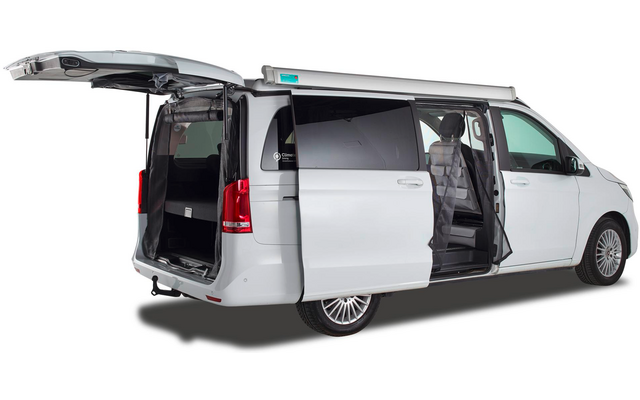 Bakside av myggnett bakdør med glidelås for Mercedes V-Klasse/Vito el. bakluke - Mayr