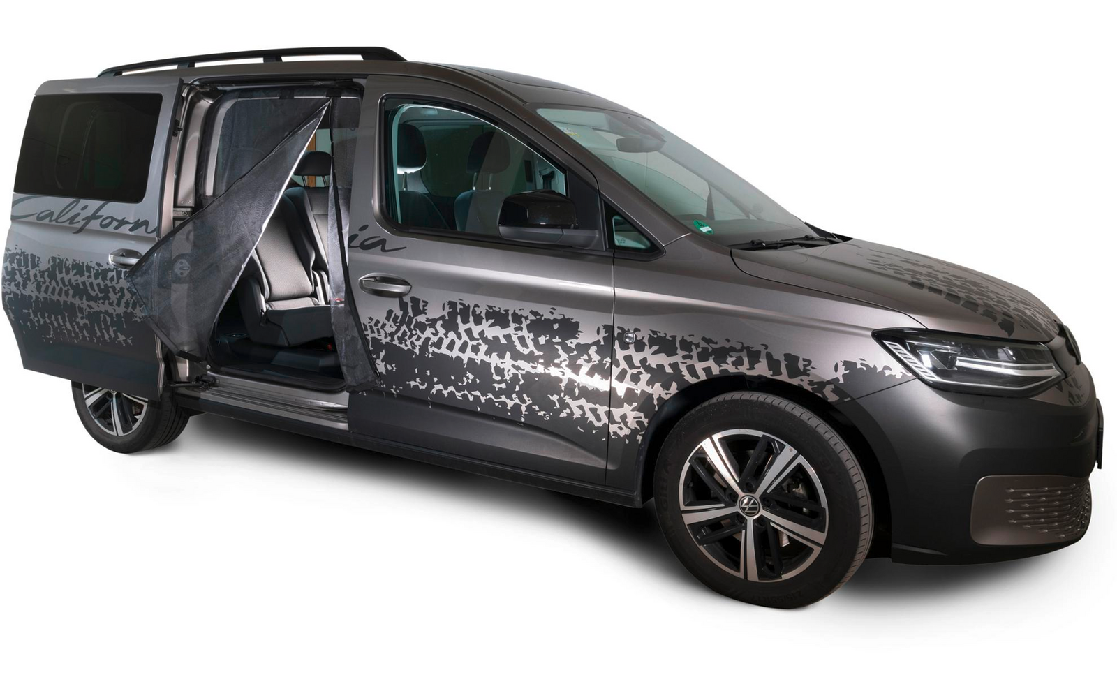 Myggnett skyvedør med magnetglidelås for Caddy V Maxi/Connect bakside