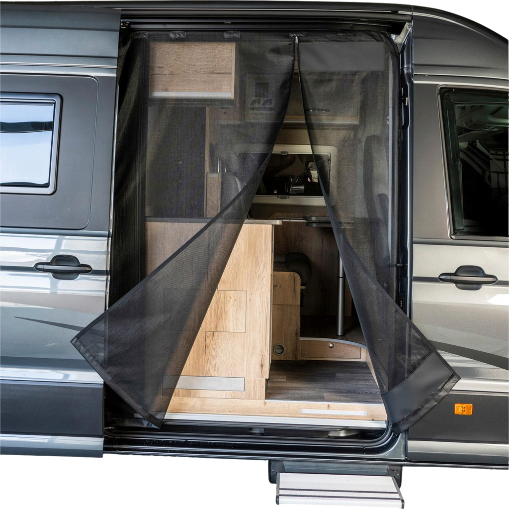 Myggnett skyvedør høyre fine-mesh for VW Crafter forfra