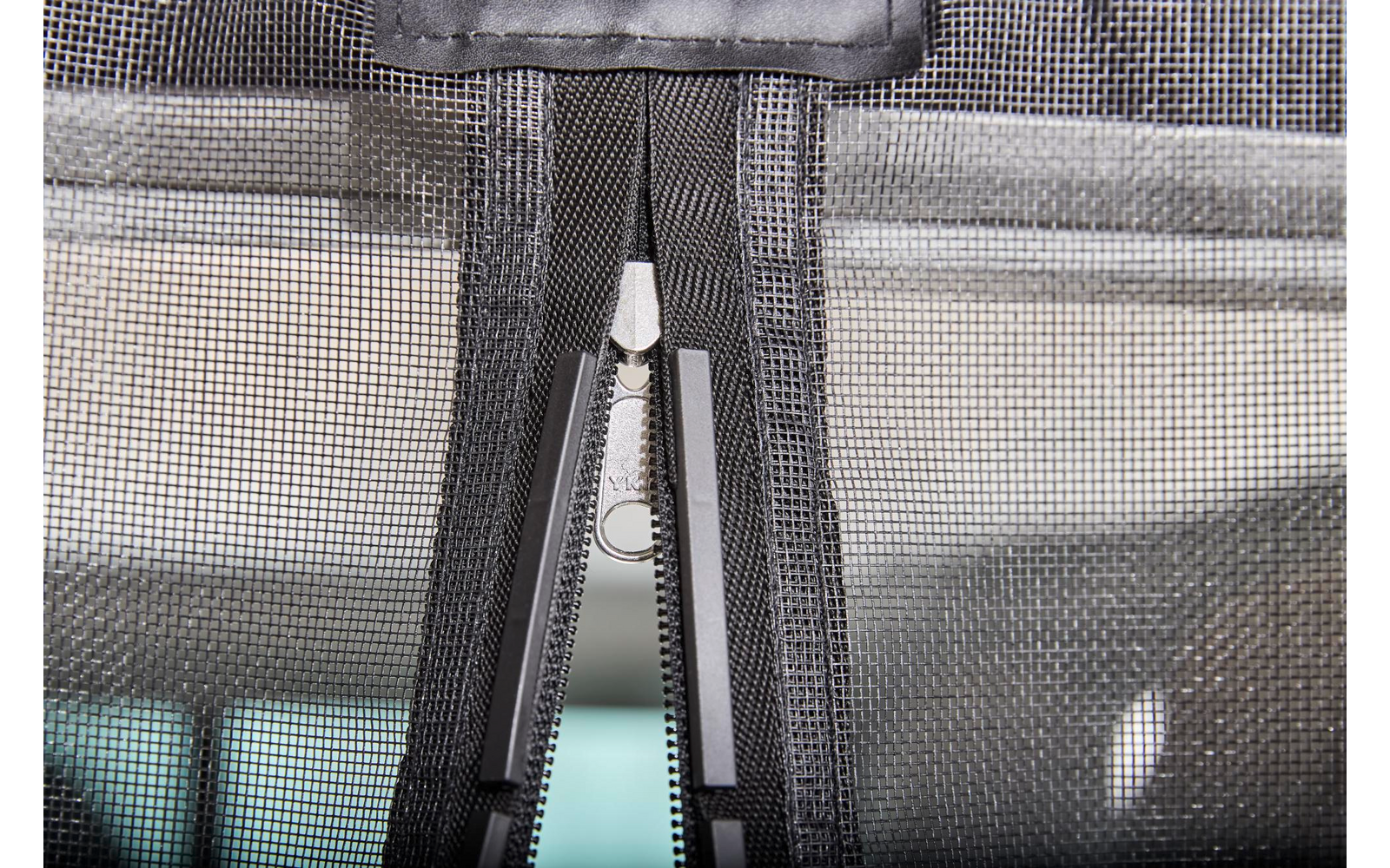 Myggnett skyvedør høyre fine-mesh for VW Crafter detalj av magnetglidelås