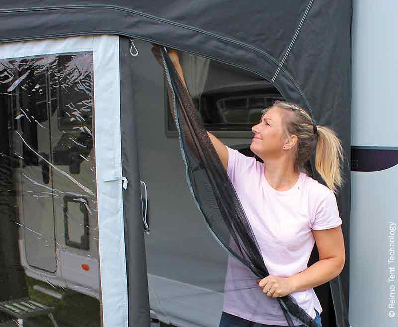 Myggnettdør for Eclipse Pro 380L+XL sidevegg forfra