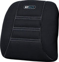 Nakkestøttepute Neck stoff svart 25-28 x 27 cm sett forfra