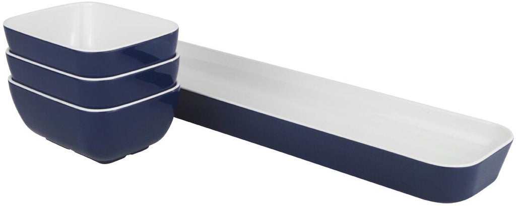 Navy Blue bistrobrett med 3 snackboller bakside