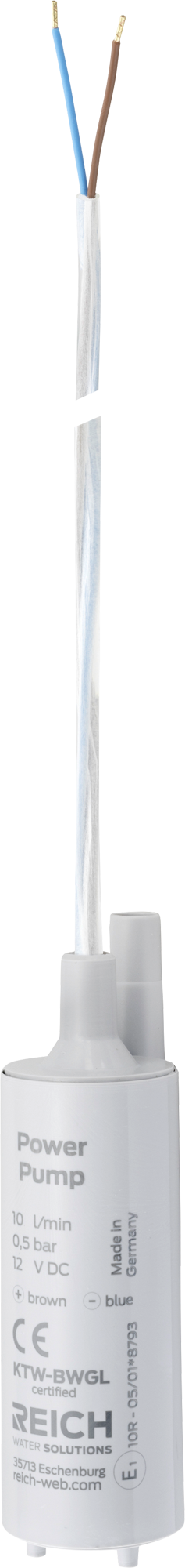 Nedsenkbar vannpumpe 0110 12V 0,5 bar 10 l/min - Reich for campingbruk