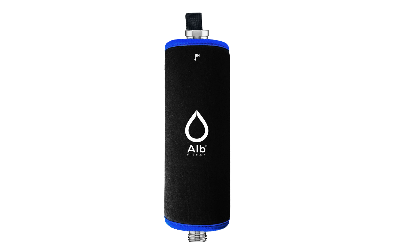 Neopren beskyttelsestrekk for Fusion vannfilter - Alb Filter bakside