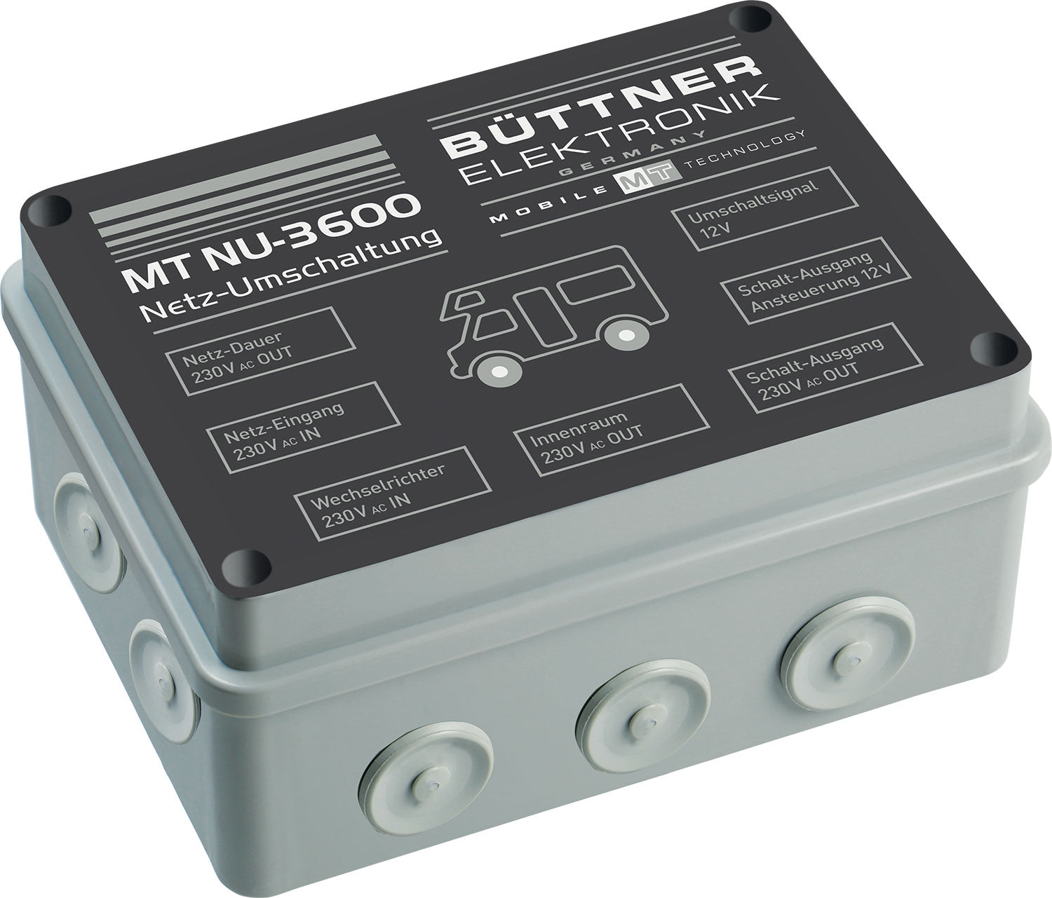 Nettomkobler MT NU-3600 230V for bobil med vekselretter fra Büttner Dometic