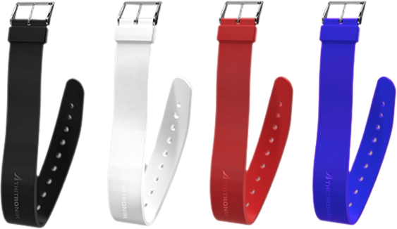 NFC KeyStrap armbånd str. M hvit for WiPro safe.lock Thitronik forfra