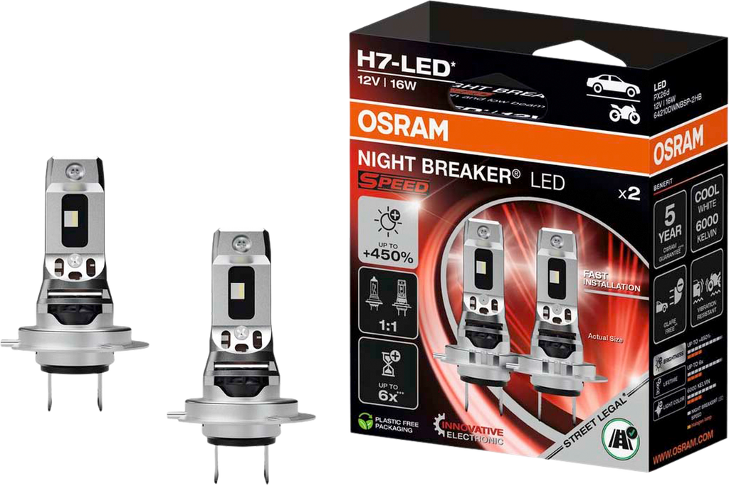 Night Breaker LED Speed H7 450 billykt forfra
