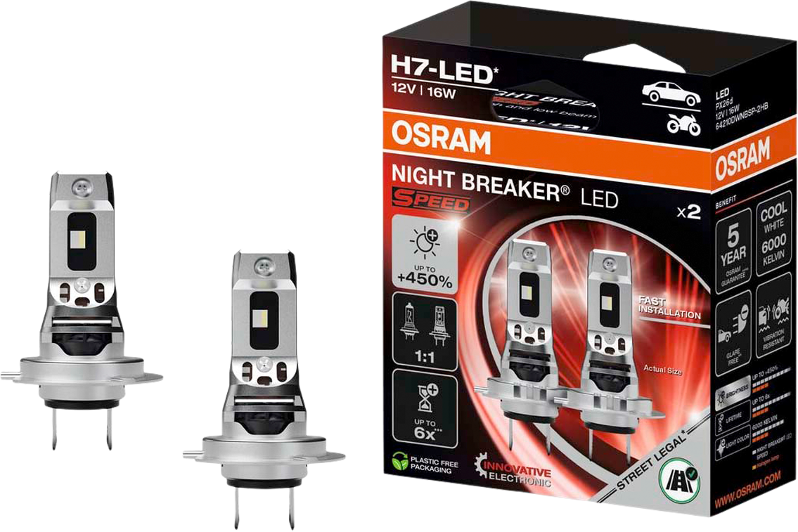 Night Breaker LED Speed H7 450 billykt forfra