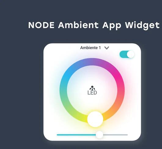Nærbilde av tilkoblinger på NODE-Ambient lysdimmer og fargestyring RGB 12V/24V