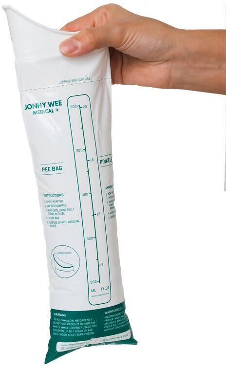 Nødtoalett urinpose 600 ml unisex resirkulert materiale forfra