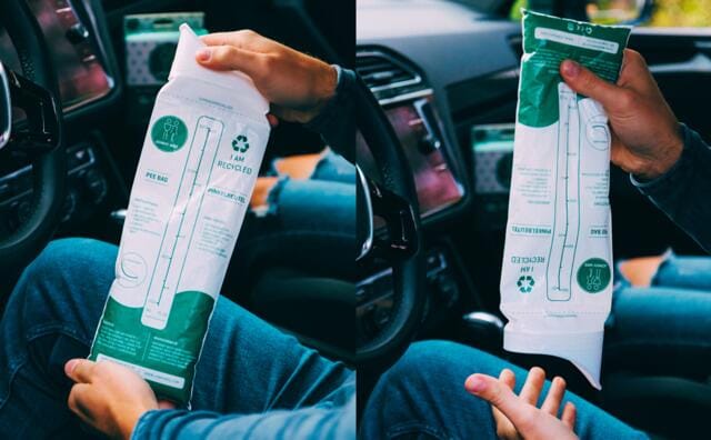 Montert Nødtoalett urinpose 600 ml unisex resirkulert materiale