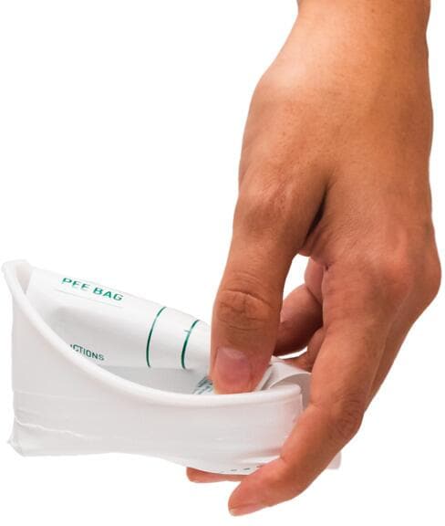 Nærbilde av Nødtoalett urinpose 600 ml unisex resirkulert materiale