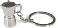 Nøkkelring espressomaskin sinklegering 7,6 x 2,2 cm - BasicNature forfra