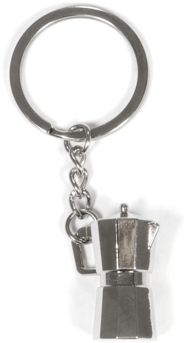 Nøkkelring espressomaskin sinklegering 7,6 x 2,2 cm - BasicNature nærbilde