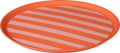 Nora Plate middagstallerken 255 mm Stripes strong coral for camping og utendørs bruk