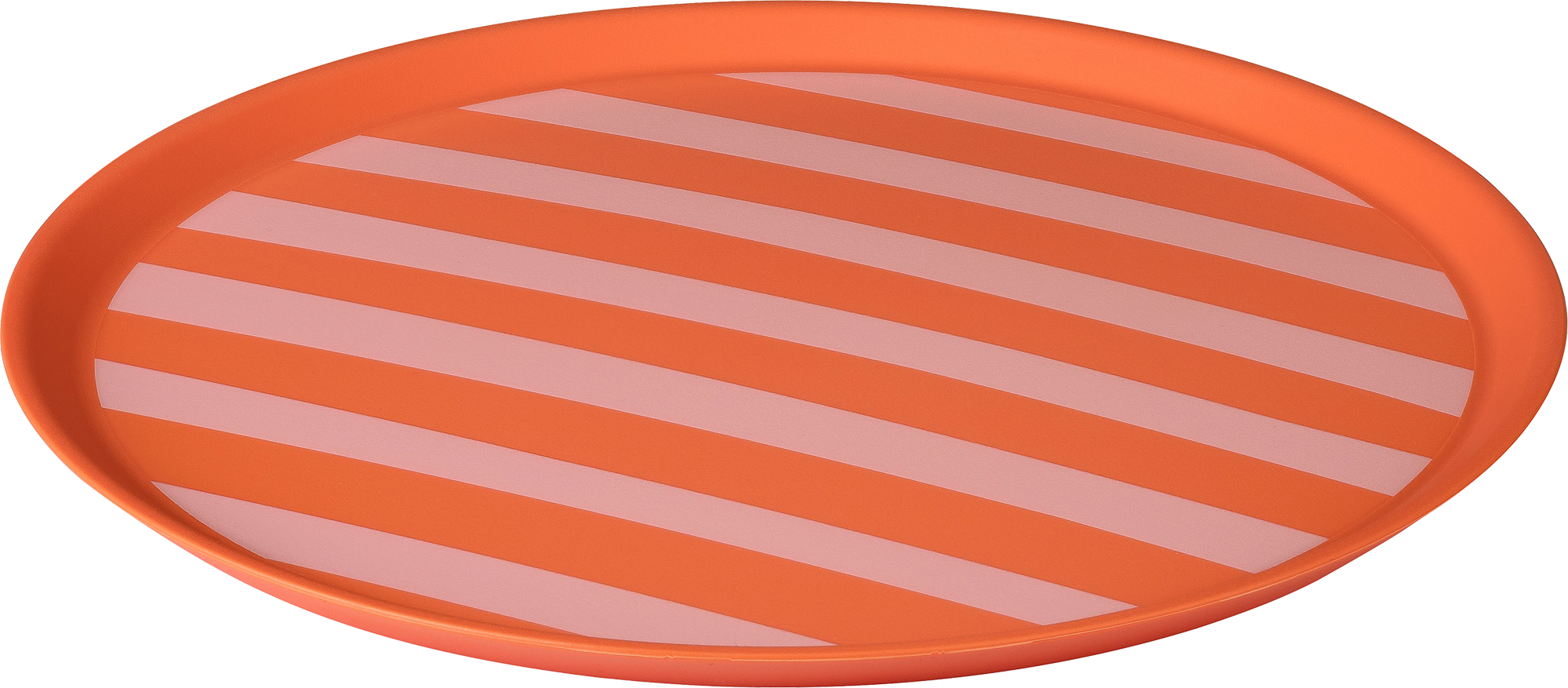 Nora Plate middagstallerken 255 mm Stripes strong coral for camping og utendørs bruk
