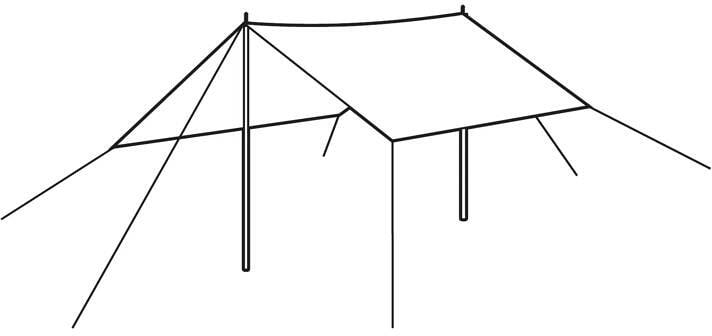 Norddal tarp 300x300cm polyester 2000mm bakside