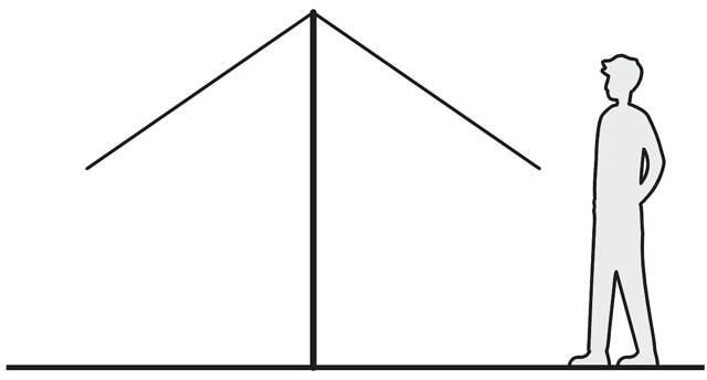 Norddal tarp 300x300cm polyester 2000mm montert på camping
