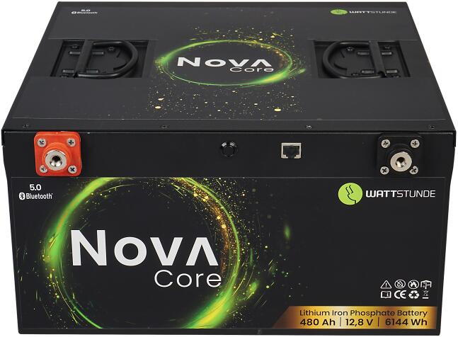 NOVA Core LiFePO4 batteri med integrert varmematte montert i campingutstyr
