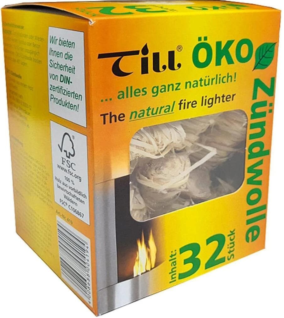 Øko tennull for grill 32 stk, brenntid 8 min nærbilde