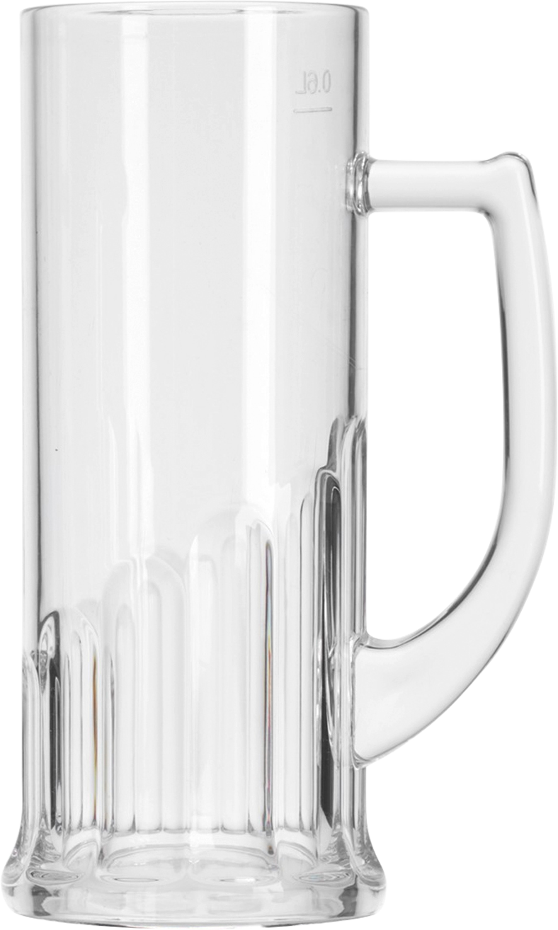 Ølglass i akryl 0,6 liter BPA-fritt Flamefield forfra