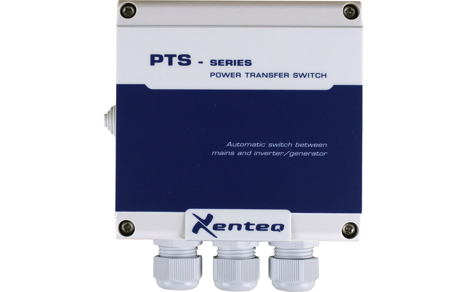 Detalj av omskiftningsrelé PTS 2x230V AC 10A nett/vekselretter montert