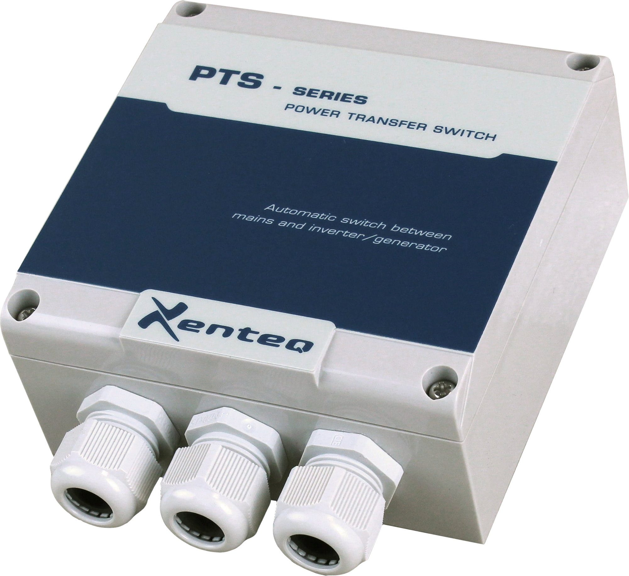 Omskiftningsrelé PTS 2x230V AC 10A nett/vekselretter forfra
