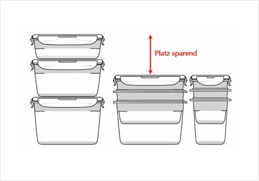 Oppbevaringsboks Classic 1,0 l BPA-fri silikon nærbilde av silikon tetningslist