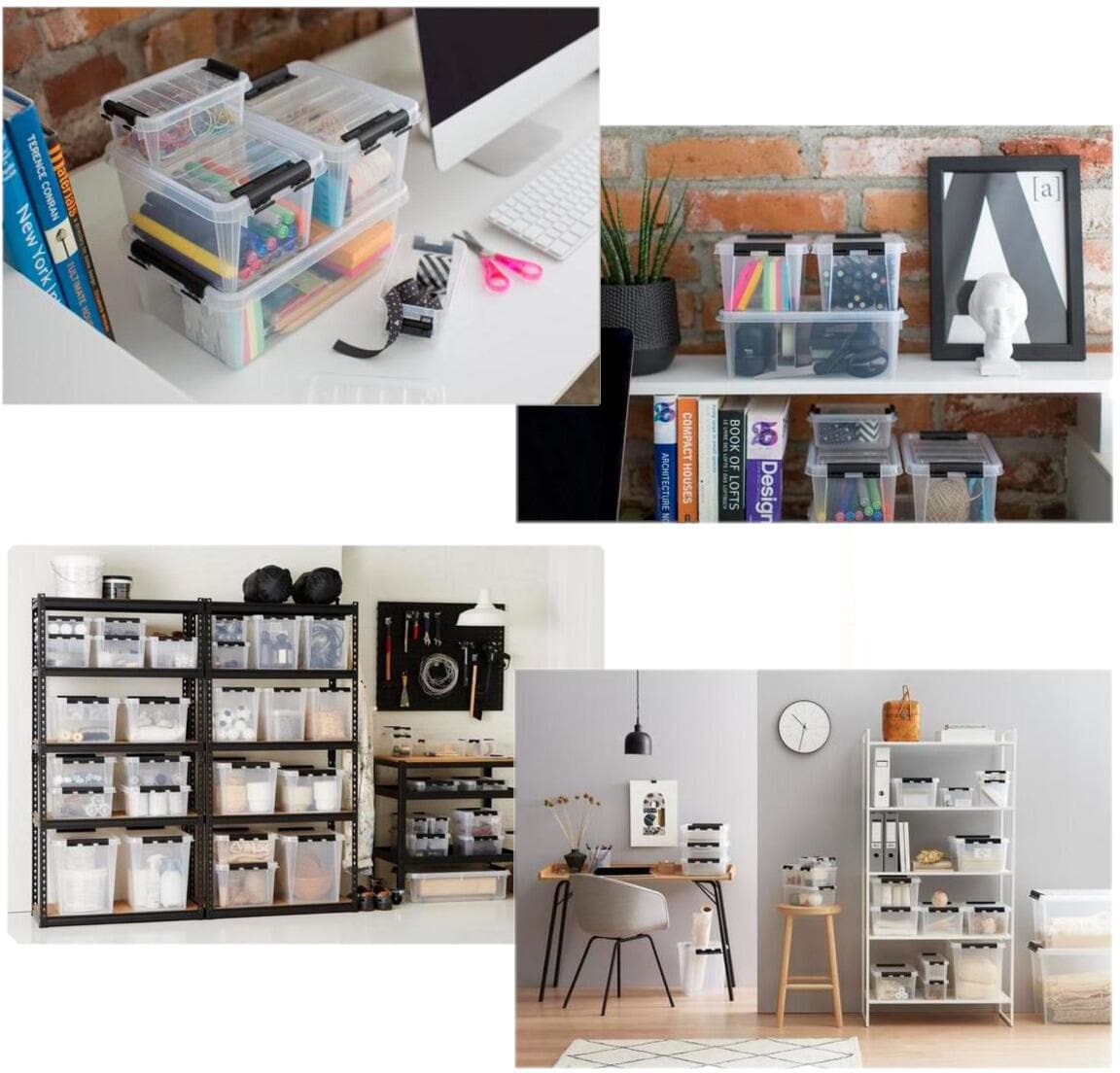 Oppbevaringsboks Classic transparent stabelbar - SmartStore for enkel organisering