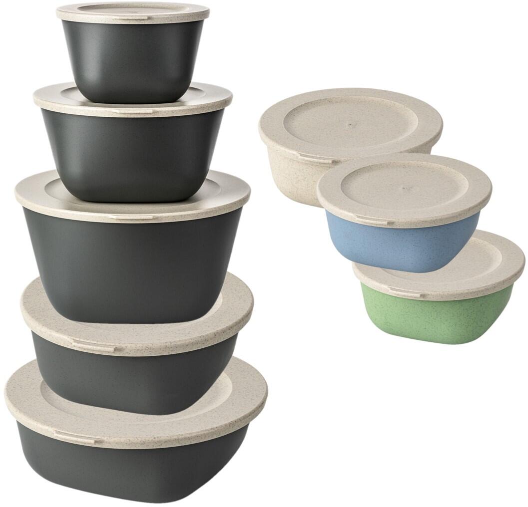 Oppbevaringsboks Connect Box med lokk i biosirkulær plast fra Koziol