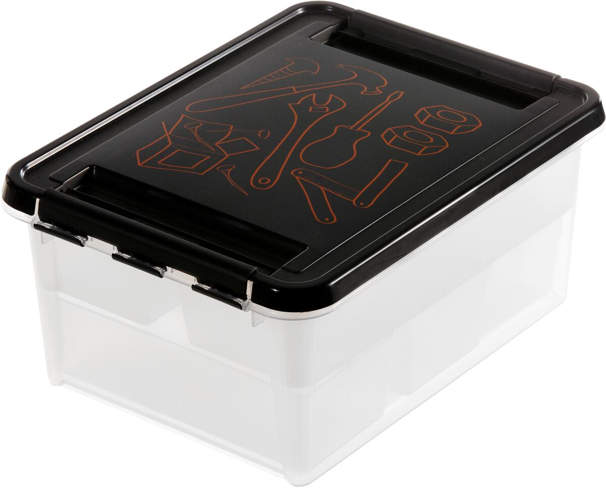Oppbevaringsboks Deco med innlegg 40x30x18 cm 14L SmartStore for organisering