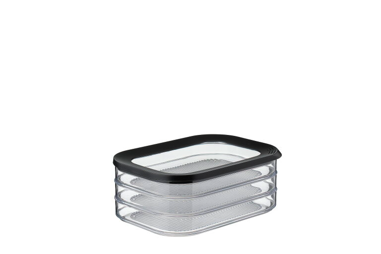 Oppbevaringsboks Modula 550 3 med 3 rom 1650 ml svart for pålegg