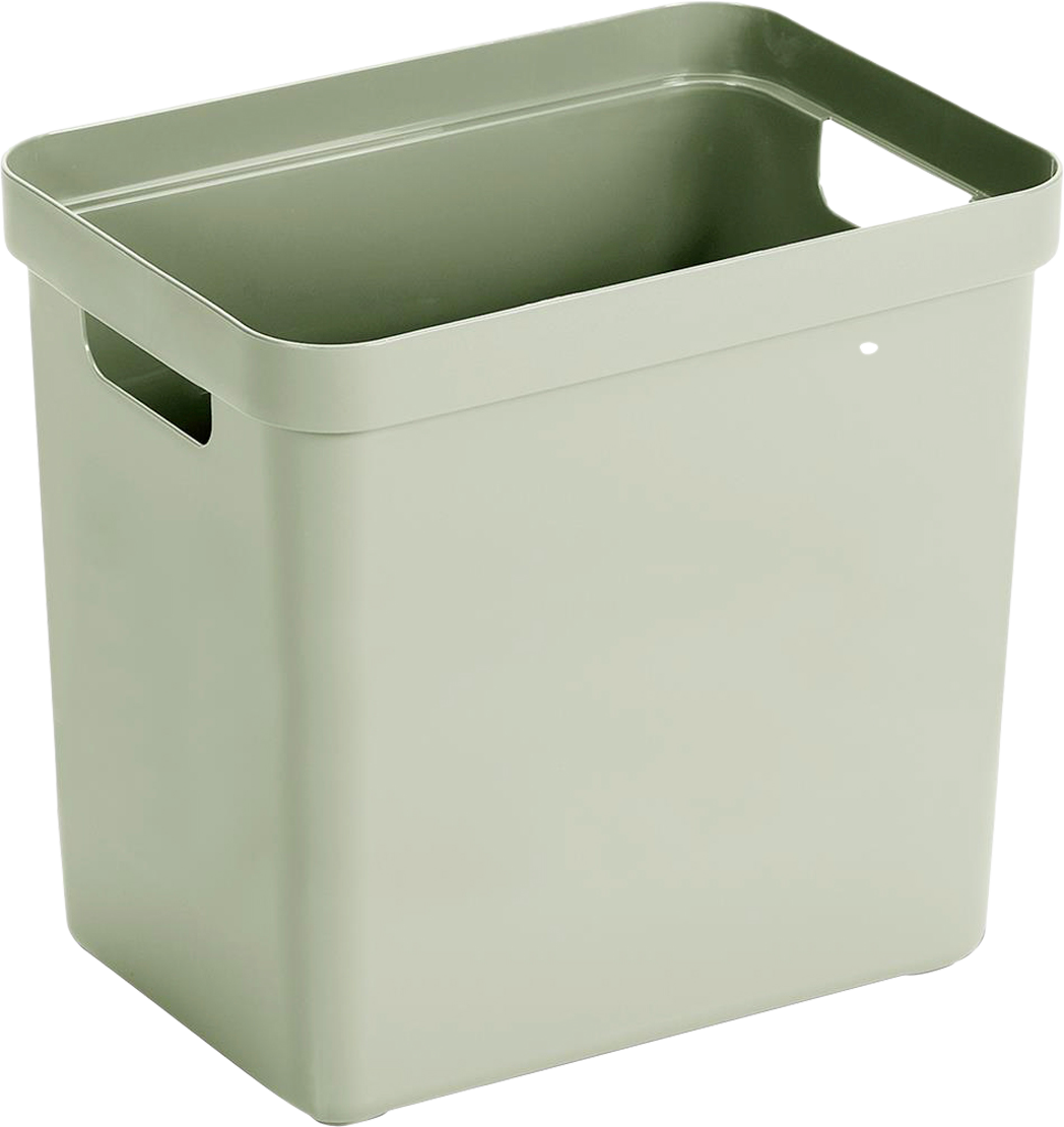 Oppbevaringsboks Sigma home 25 liter 35x25x36 cm grønn forfra