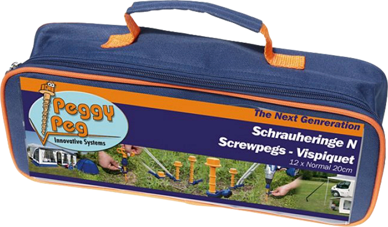 Oppbevaringsveske for teltplugger 36x11x12 cm - Peggy Peg forfra