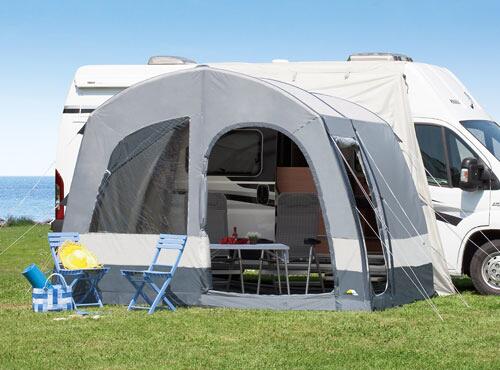 Oppblåsbart bussfortelt Luna Air 350x250 cm forfra