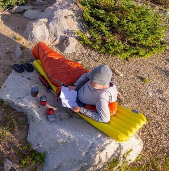 Detalj av ventil på Oppblåsbart liggeunderlag Divide 9cm R1,5 - Big Agnes