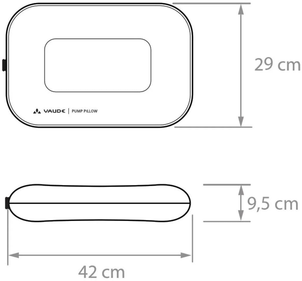 Detalj av ventil på oppblåsbar campingpute Pump Pillow 29x42 cm 150 g - VAUDE
