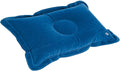 Oppblåsbar reisepute Morgan velour 46x32 cm blå for camping og reise