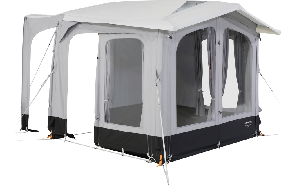 Montert Oppblåsbart bussfortelt Club AIR Tour 260 DA ved campingbuss