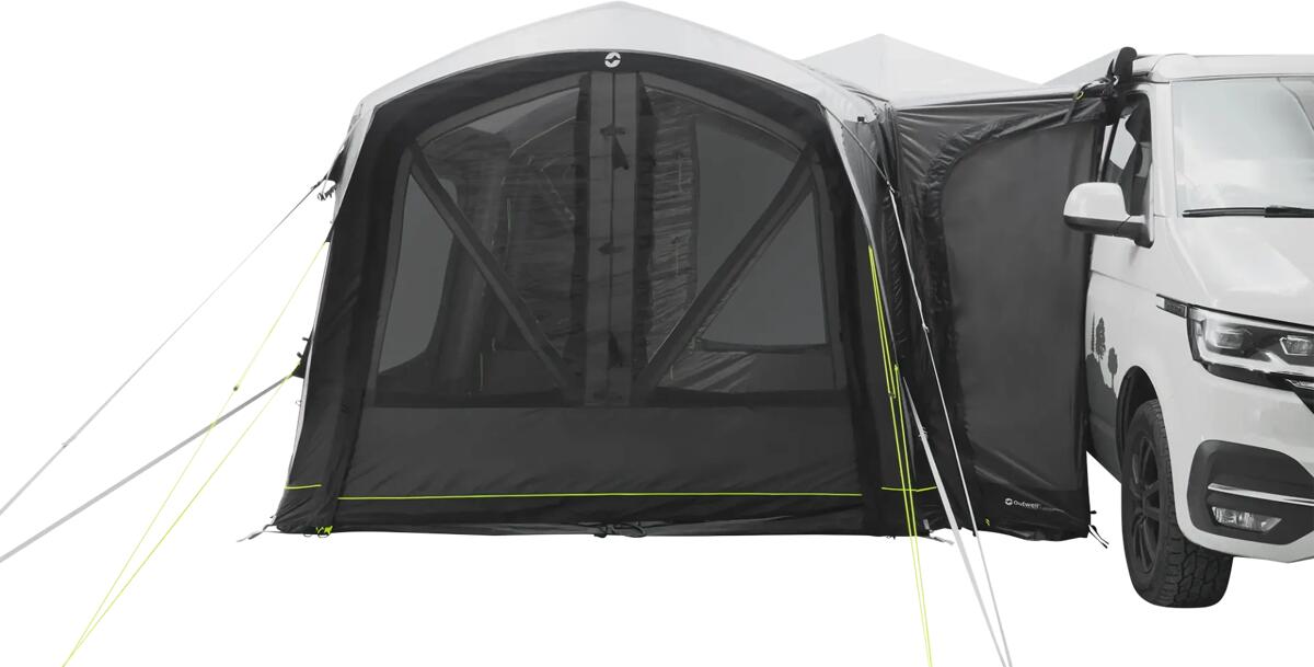 Oppblåsbart bussfortelt Cross PowerAir 265x250 cm m/sovekabinett - Outwell inngangsdør
